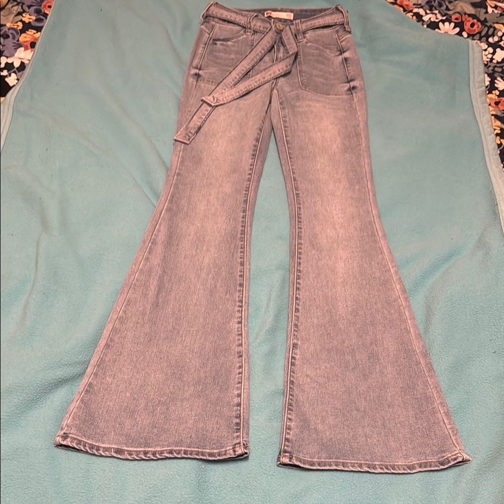SO Blue Flare Wide Leg Jeans